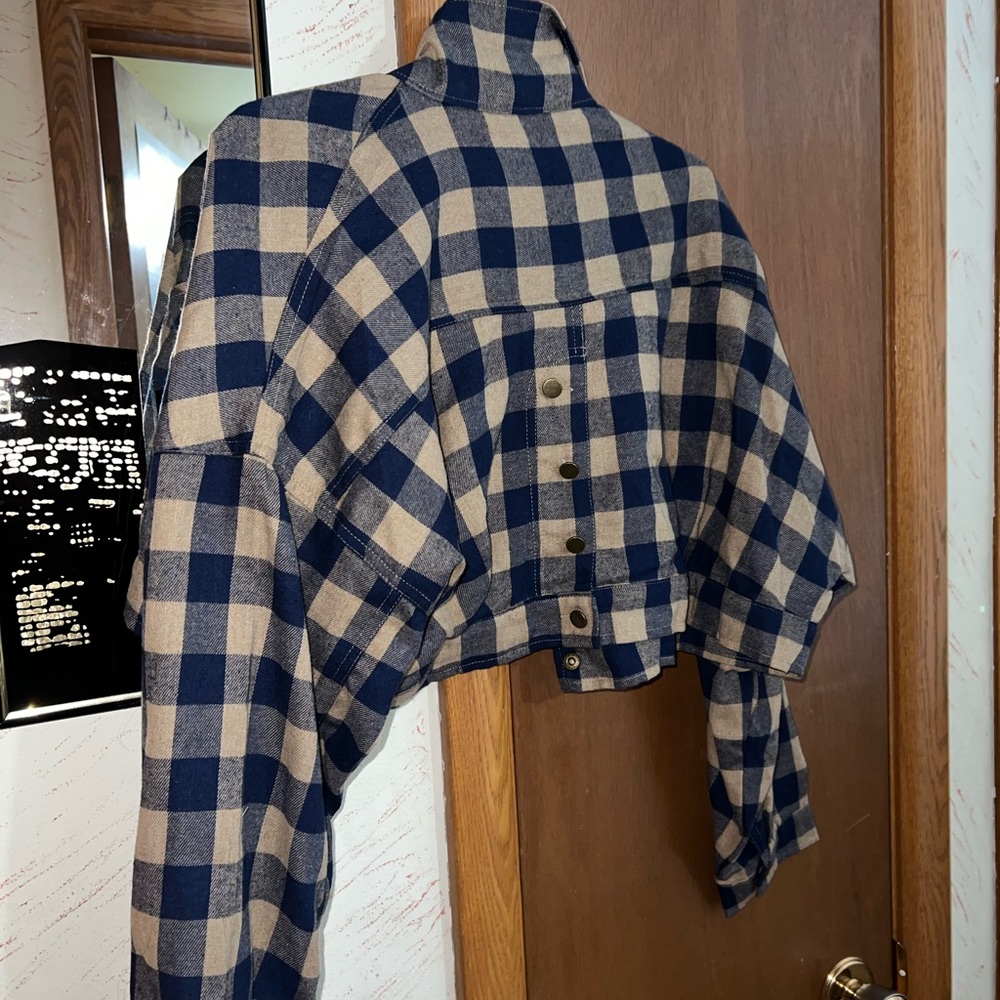 Windsor Cropped flannel jacket - Picture 5 of 8